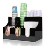 Coffeetech Bardak Peçete ve Karıştırıcı Standı, Pleksi, 345x210x220 mm - Görsel 2