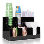 Coffeetech Bardak Peçete ve Karıştırıcı Standı, Pleksi, 345x210x220 mm - Görsel 3