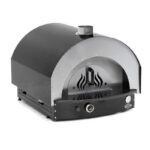 Empero PLF.PLS.D5.W.B Ev Tipi Taş Tabanlı 25 cm x 4 Pizza Kapasiteli Pizza ve Pide Fırını, Odunlu, Siyah - Görsel 2