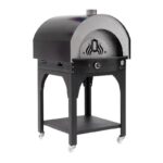 Empero PLF.PLS.D5.W.B Ev Tipi Taş Tabanlı 25 cm x 4 Pizza Kapasiteli Pizza ve Pide Fırını, Odunlu, Siyah - Görsel 4