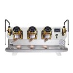 Faema E71E Full Otomatik Espresso Kahve Makinesi, 3 Gruplu, Beyaz-Gold-Ahşap