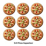 Öztiryakiler 30 cm x 9+9 Pizza Kapasiteli Çift Katlı Pizza Fırını, Elektrikli - Görsel 2