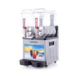 Samixir SLUSH24 Allure Twin Ice Slush Granita Milkshake ve Soğuk Meyve Suyu Dispenseri, 12+12 L, Inox - Görsel 2