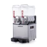 Samixir SLUSH24.I Twin Ice Slush Granita Milkshake ve Soğuk Meyve Suyu Dispenseri, 12+12 L, Inox - Görsel 2