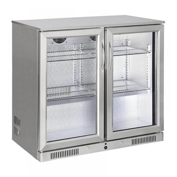 Senox SBC-250 Bar Arkası Şişe Soğutucu Dolap, 2 Kapılı, 238 L, Krom