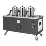 Remta EP03-L Çift Cidarlı 3 Demlikli Çay Makinesi, 31 L, Elektrikli, Siyah