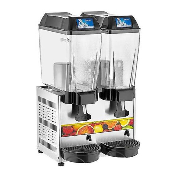 Remta ST14 Ayran Soğutucu, 2 Hazneli, Ayran+Ayran, 20+20 L, Metalik Gri