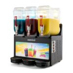 Samixir SLUSH36 Allure Triple Ice Slush Granita Milkshake ve Soğuk Meyve Suyu Dispenseri, 12+12+12 L, Siyah